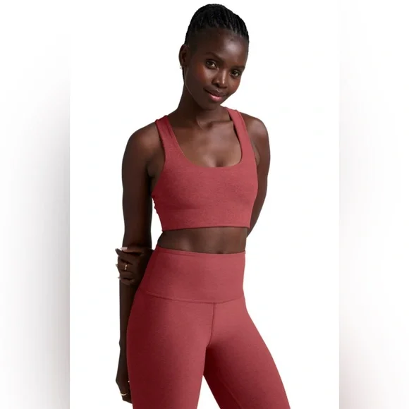 💫Beyond Yoga Women’s Spacedye Simplicity Bra 2.0, NWT, XS, Faded Rose Heather - Picture 1 of 15